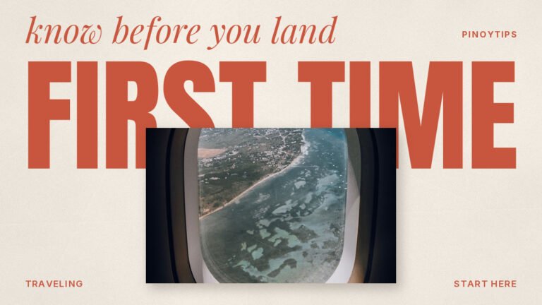 Philippines travel guide: view of an island from an airplane window