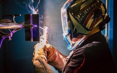 Welder at work, a common trade under a TESDA scholarship