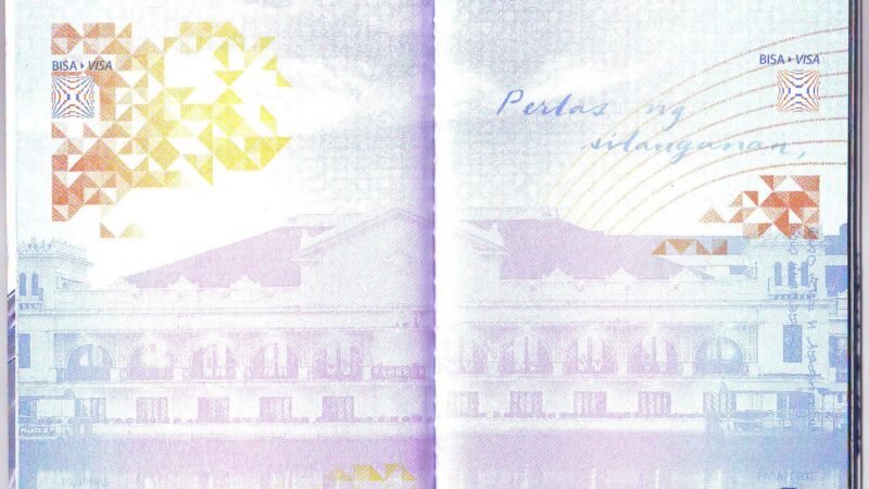 Open Philippine passport pages for a government ID checklist