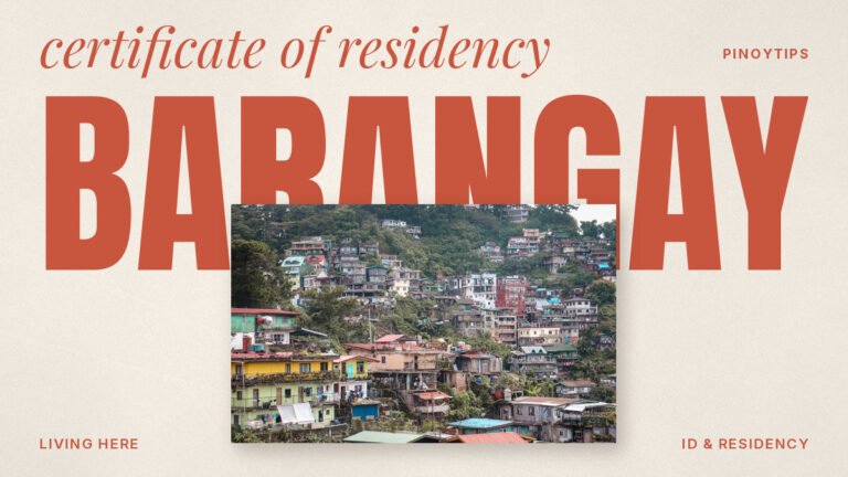 Barangay certificate of residency: hillside houses in Baguio, Philippines