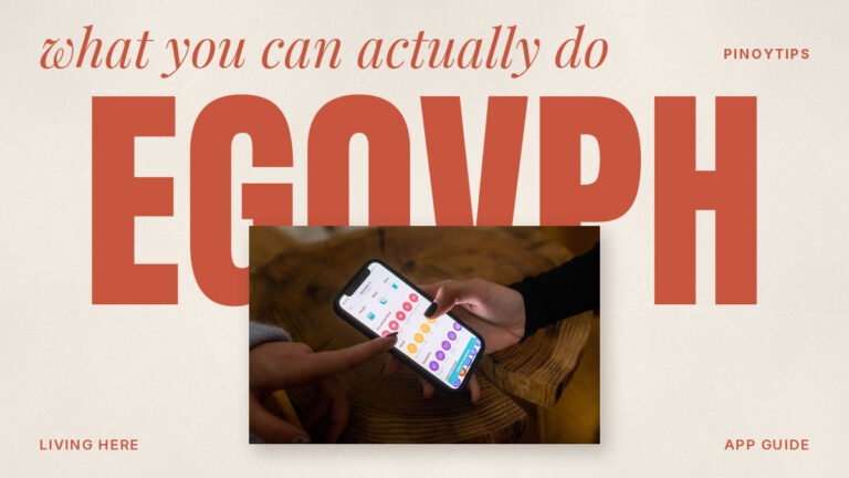 eGovPH app: person holding a smartphone with app on the screen