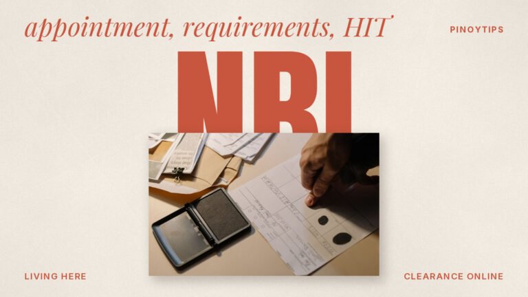 NBI clearance: fingerprint being pressed onto paper