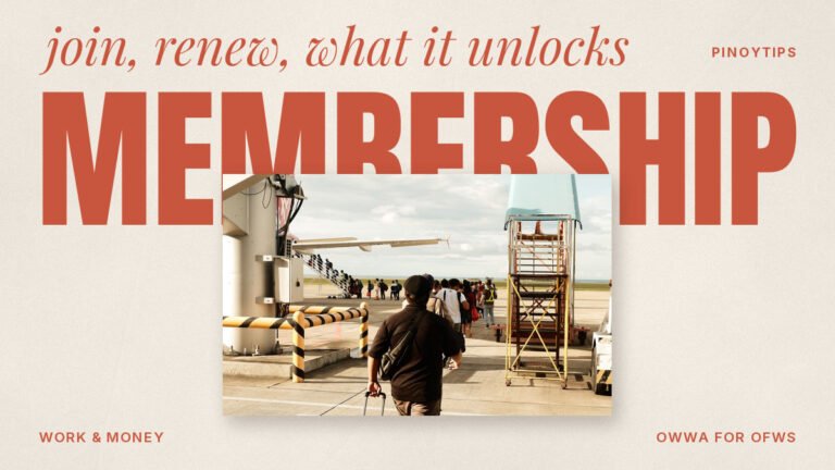 OWWA membership: people boarding a plane (Laguindingan, Philippines)