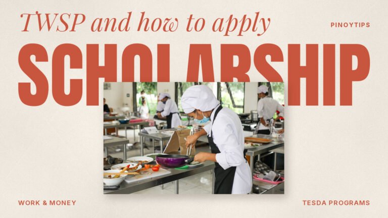 TESDA scholarship: woman in white chef uniform holding stainless tong
